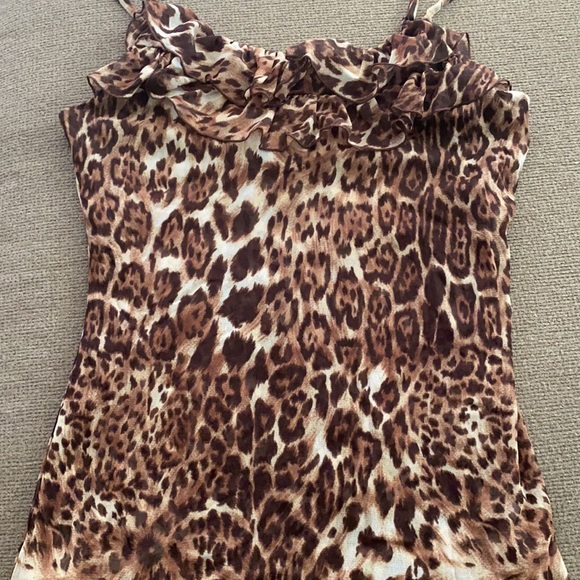 INC brush leopard strap tank.  Size medium.  NWT - Picture 3 of 5